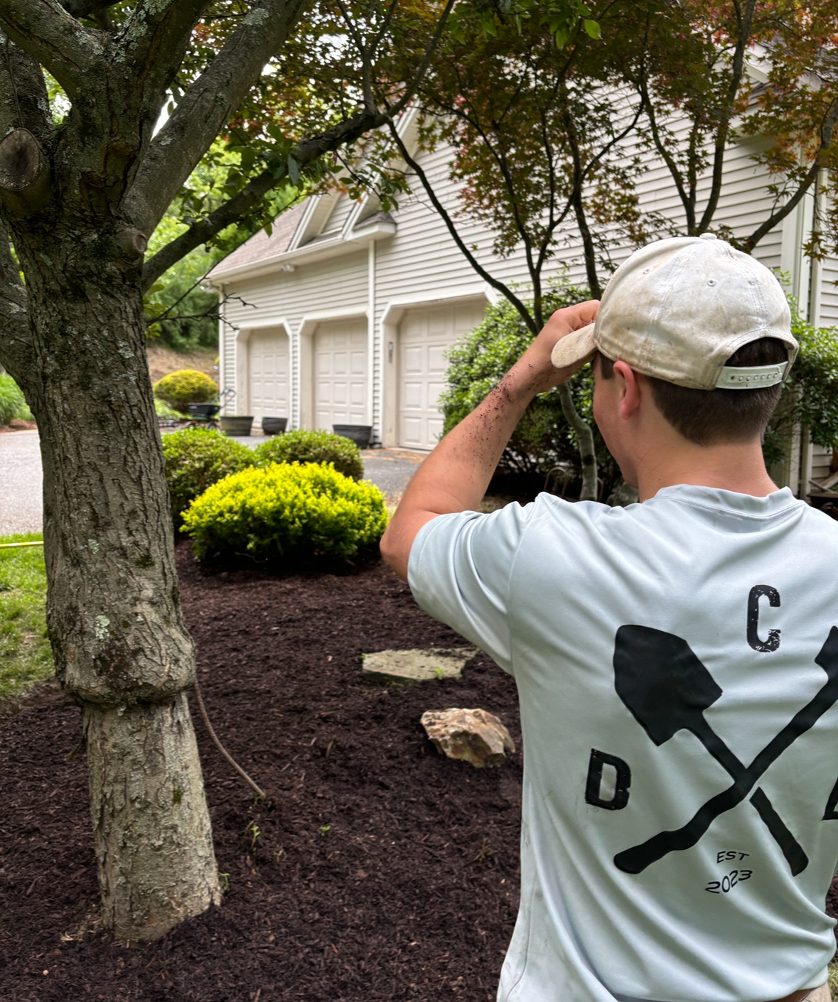 DCD Laborers inspecting the work
